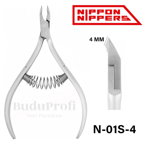 Nippon Nippers Alicates, Serie 1, Hoja 4 mm, Muelle Espiral, N-01S-4. SKU: N