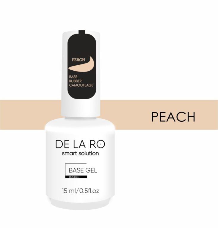 BASE Rubber Camouflage Soft Peach – 15ml DELARO - More than nail store