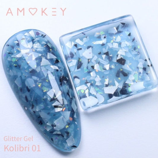 GLITTER GEL KOLIBRI 01 - AMOKEY - More than nail store