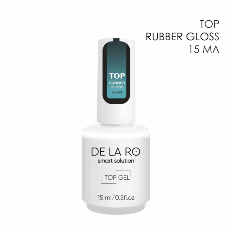 Топ Rubber Gloss No Wipe (without dispersion) - 15ml DELARO