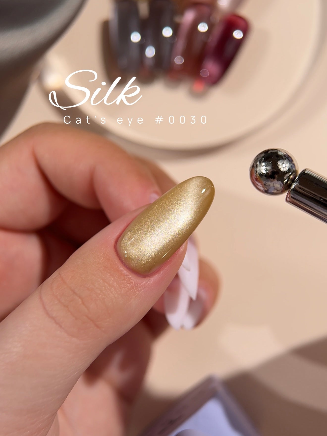 COLOR GEL POLISH "DNKa", 12 ml #0030 CAT EYE SILK - More than nail store