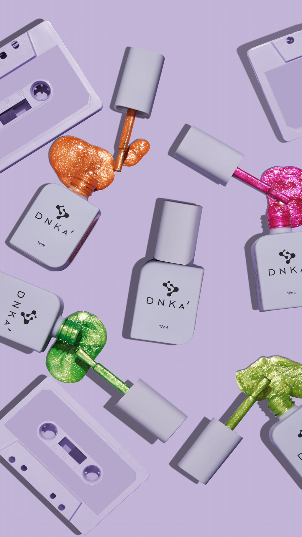 COLOR GEL POLISH "DNKa", 12 ml #0001 80´s CAT EYE