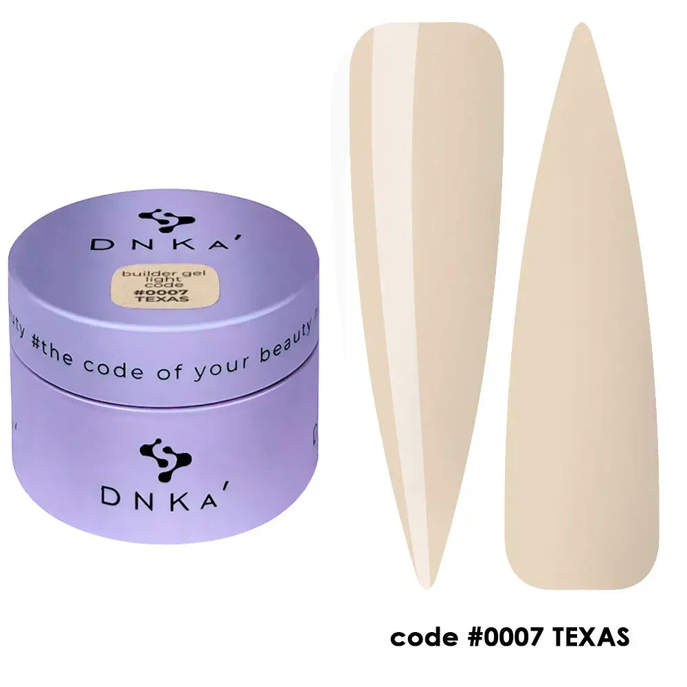 BUILDER GEL LIGHT "DNKa", 15ml #0007 Texas