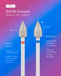 Fresa de diamante bala magic bullet azul DIVINITY DBC-250B.050
