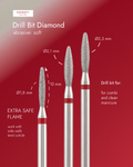 Fresa de diamante llama extra safe roja DIVINITY DBS-244R.021