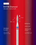 Fresa de diamante doble llama azul-rojo DIVINITY DBS-243BR.023