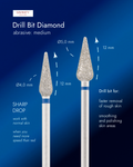 Fresa de diamante gota puntiaguda azul DIVINITY DBS-266B.040