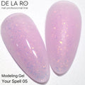 Gel modelador DE LA RO Your Spell 05 color aplicado en tips