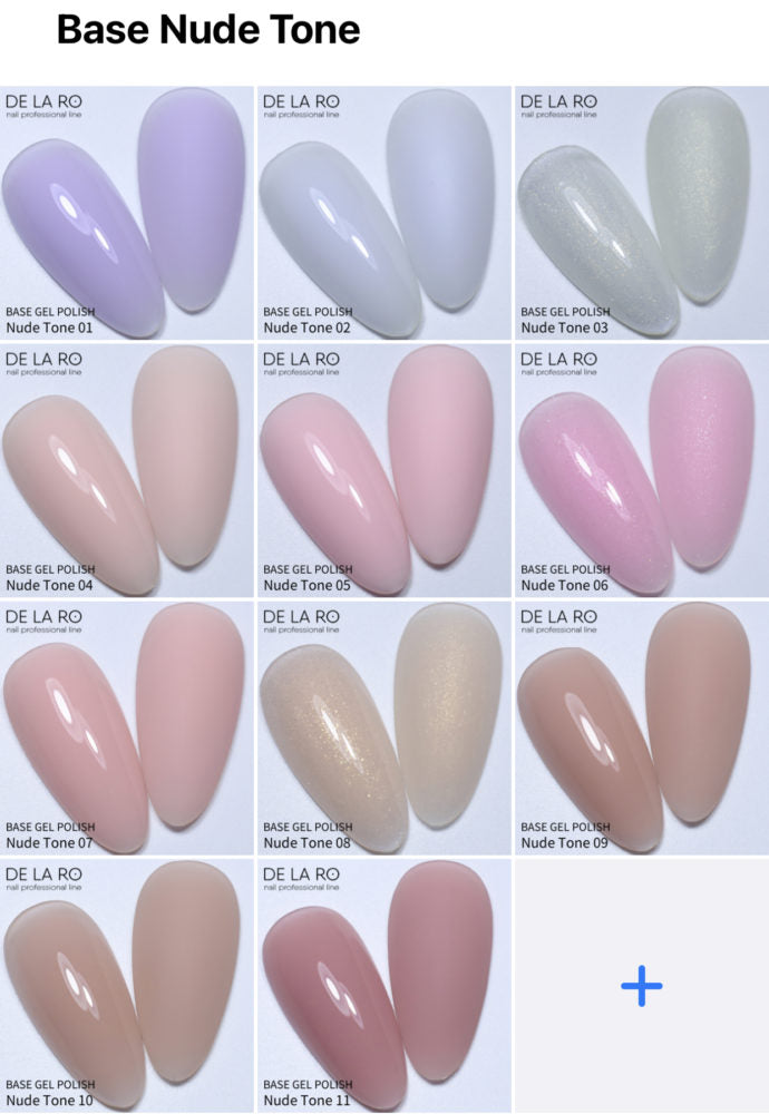 Colección Nude Tone DE LA RO - carta de tonos