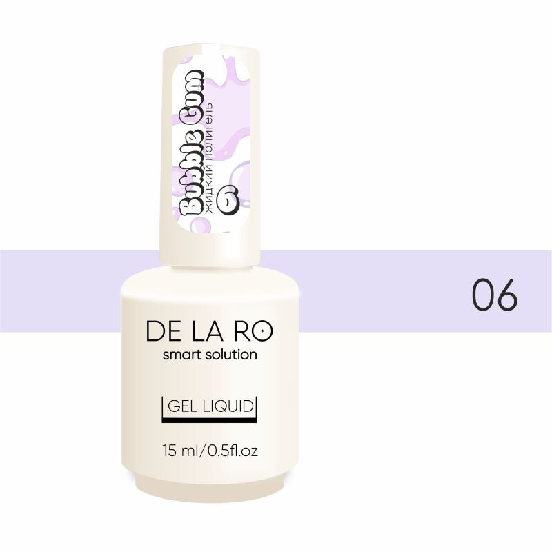 DE LA RO Polygel líquido 15 ml, Bubble Gum 06