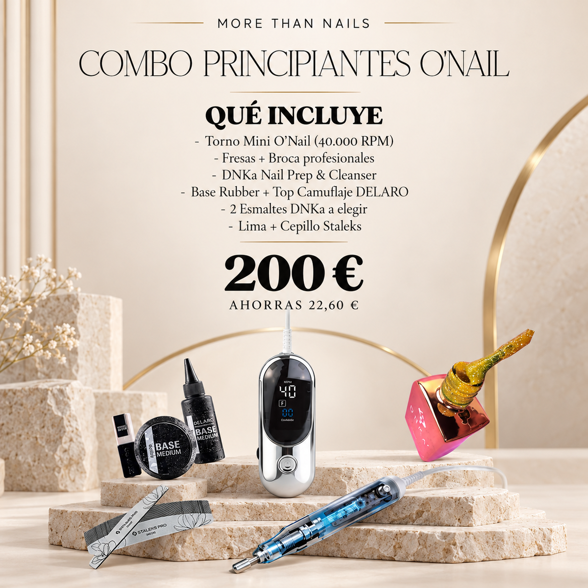 💎 COMBO PRINCIPIANTES O'NAIL – Empieza con todo lo que necesitas