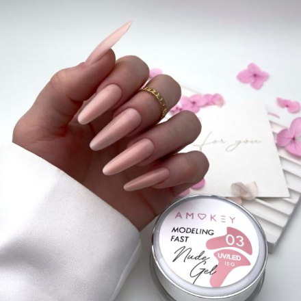 Gel modelador monofásico Fast Nude Gel 03– 30g AMOKEY - More than nail store