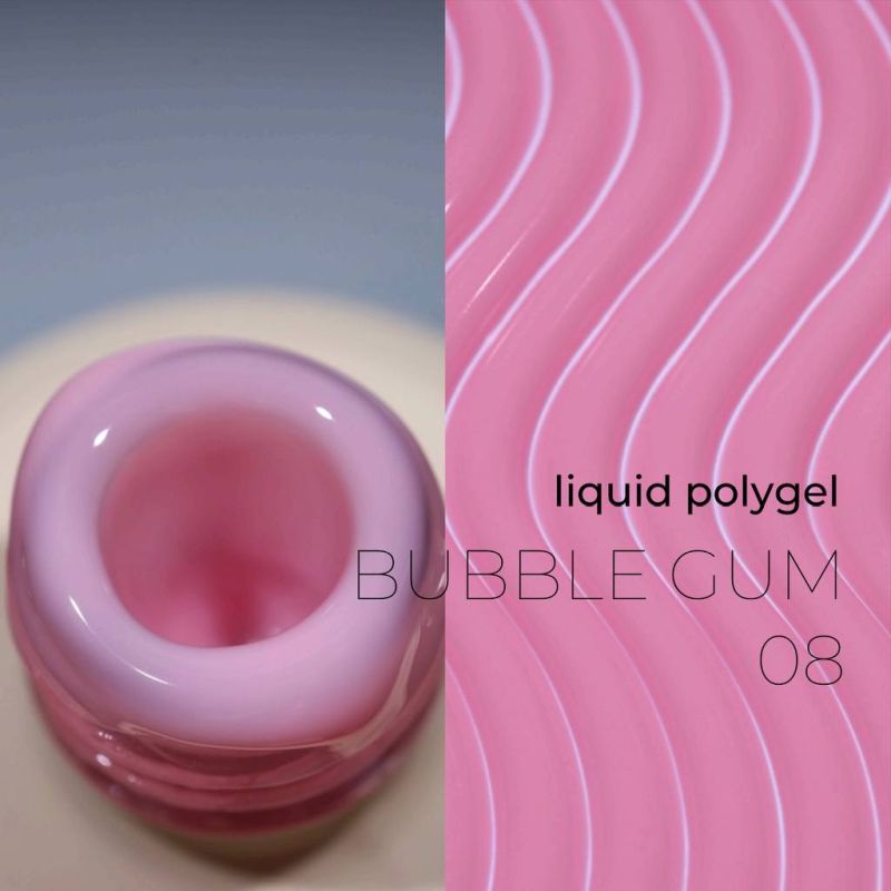 DE LA RO Polygel líquido 15 ml, Bubble Gum 08