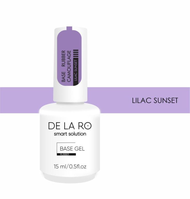 BASE Rubber Camouflage Lilac Sunset (medium viscosity) - 15ml DE LA RO - More than nail store