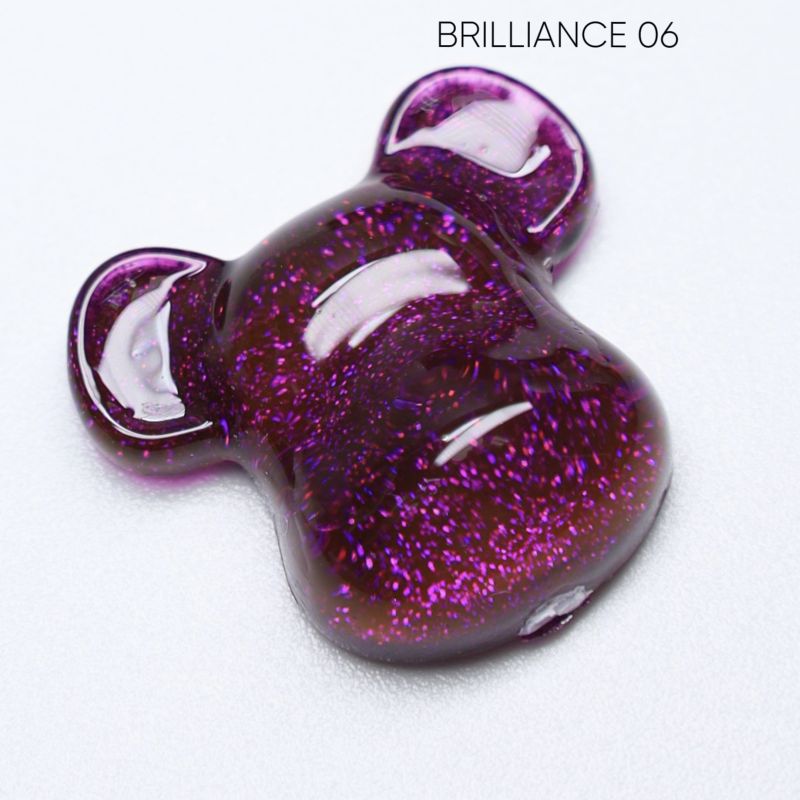 Muestra de color del esmalte en gel Brilliance 06 vino burdeos DE LA RO