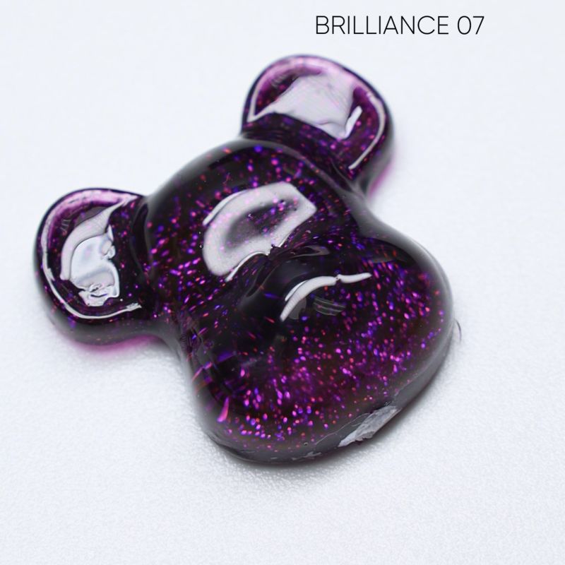 Muestra de color del esmalte en gel Brilliance 07 burdeos oscuro DE LA RO