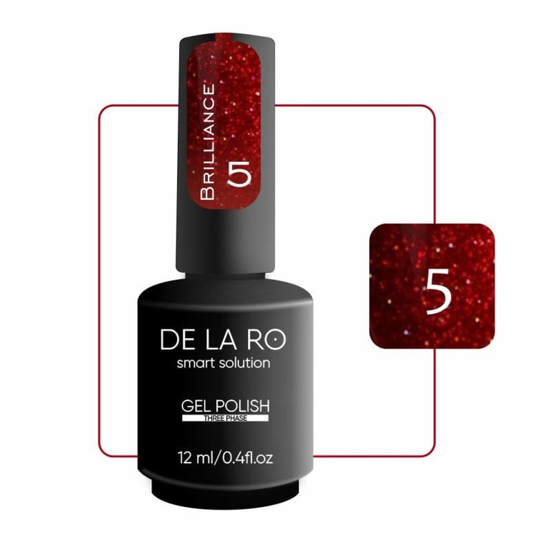 Bote de esmalte en gel Brilliance 05 rojo 10 ml DE LA RO