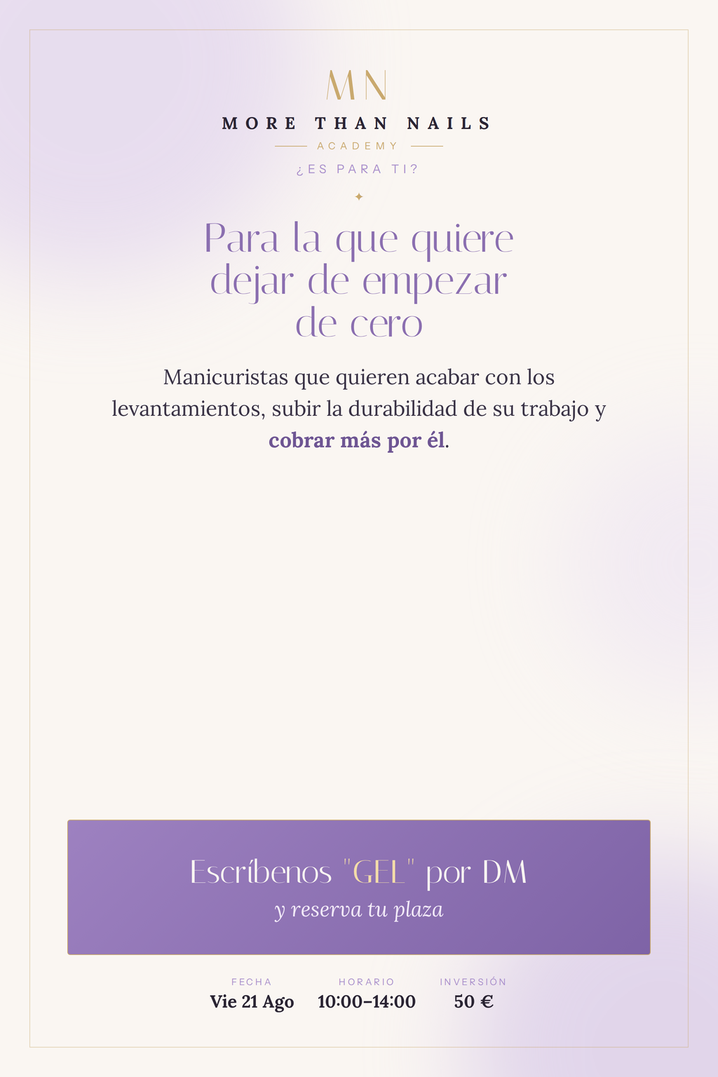 ESTRUCTURA · Masterclass de Refuerzo de Gel
