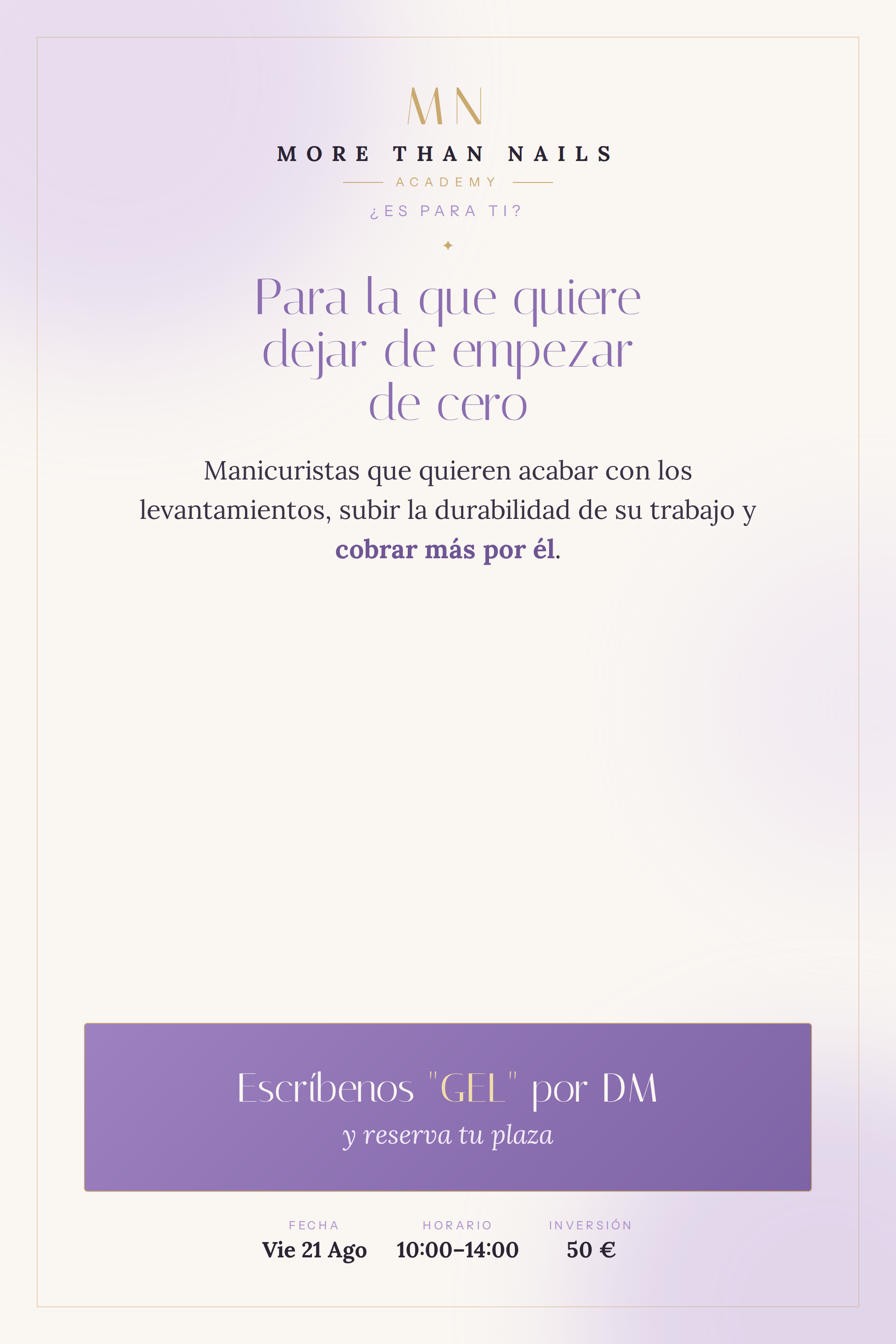 ESTRUCTURA · Masterclass de Refuerzo de Gel