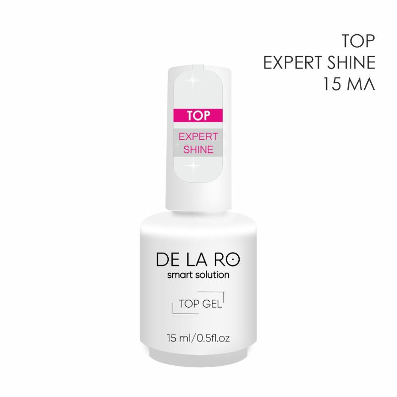 TOP Rubber Expert Shine (medium viscosity) - 15ml DELARO - More than nail store