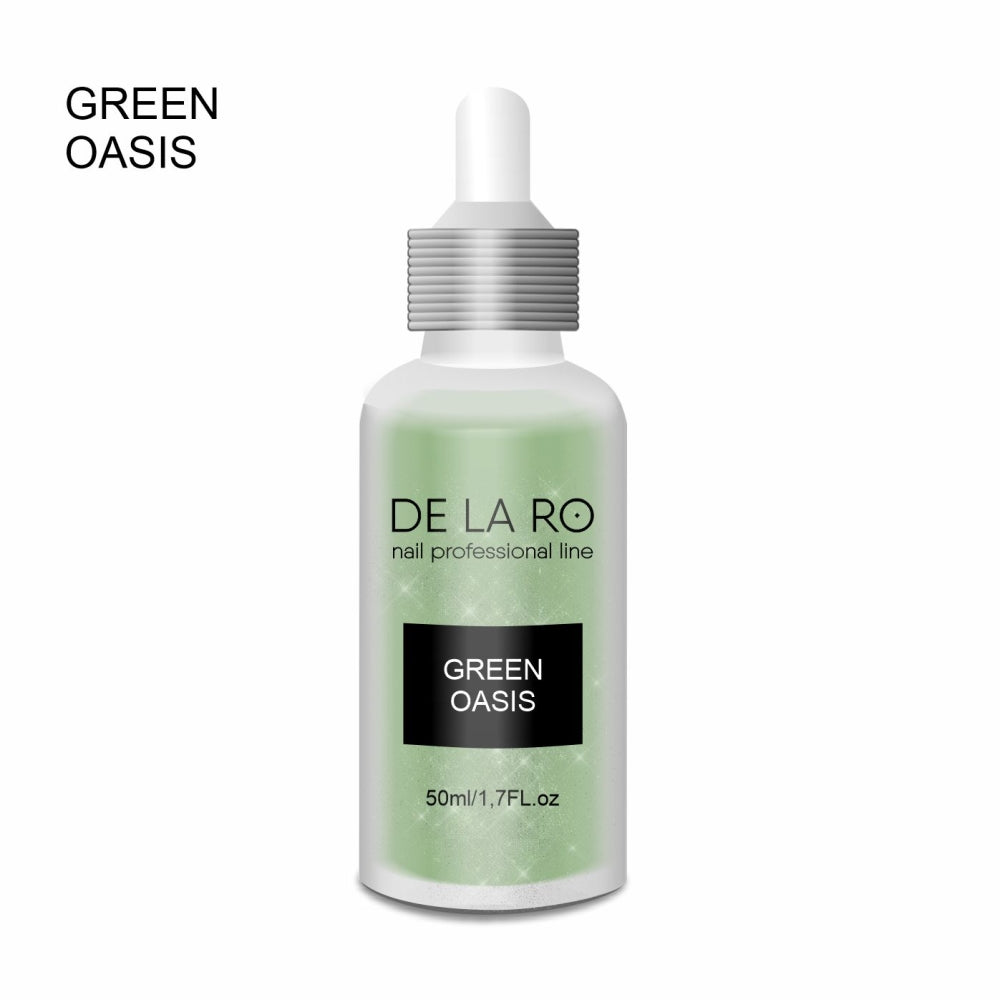 Dry cuticle oil with shimmer Green Oasis - 50ml - More than nail store