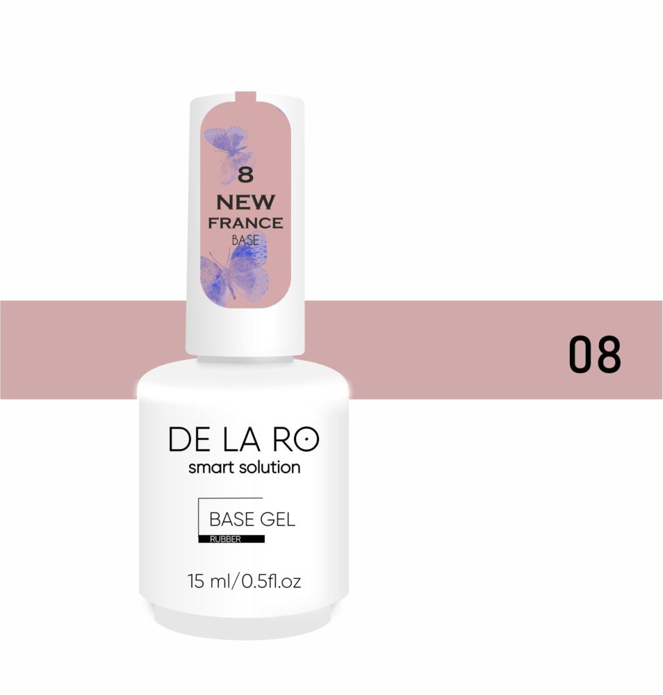 Base New France 08 (medium viscosity) - 15ml DE LA RO - More than nail store