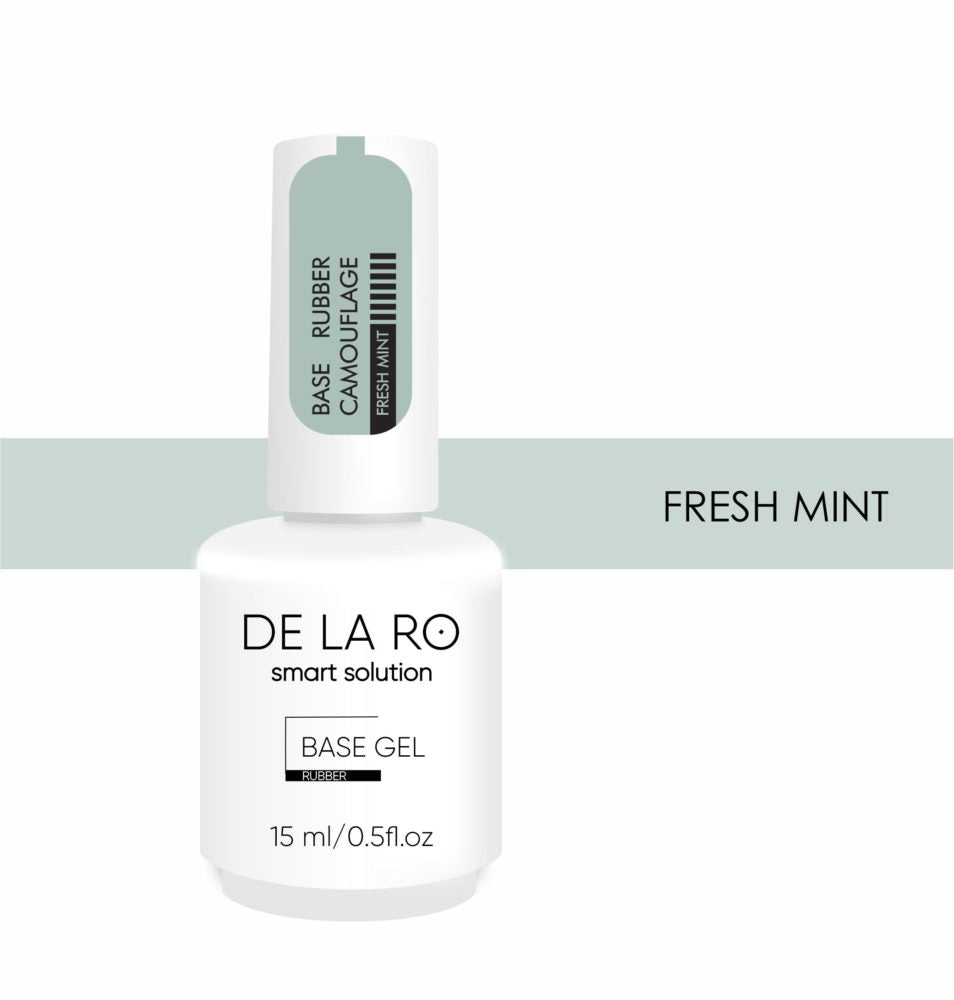 BASE Rubber Camouflage Fresh Mint (medium viscosity) - 15ml DE LA RO - More than nail store