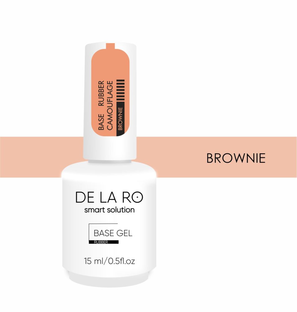BASE Rubber Camouflage Brownie (medium viscosity) - 15ml DE LA RO - More than nail store