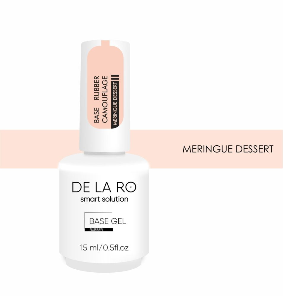 BASE Rubber Camouflage Meringue Dessert (medium viscosity) - 15ml DE LA RO - More than nail store