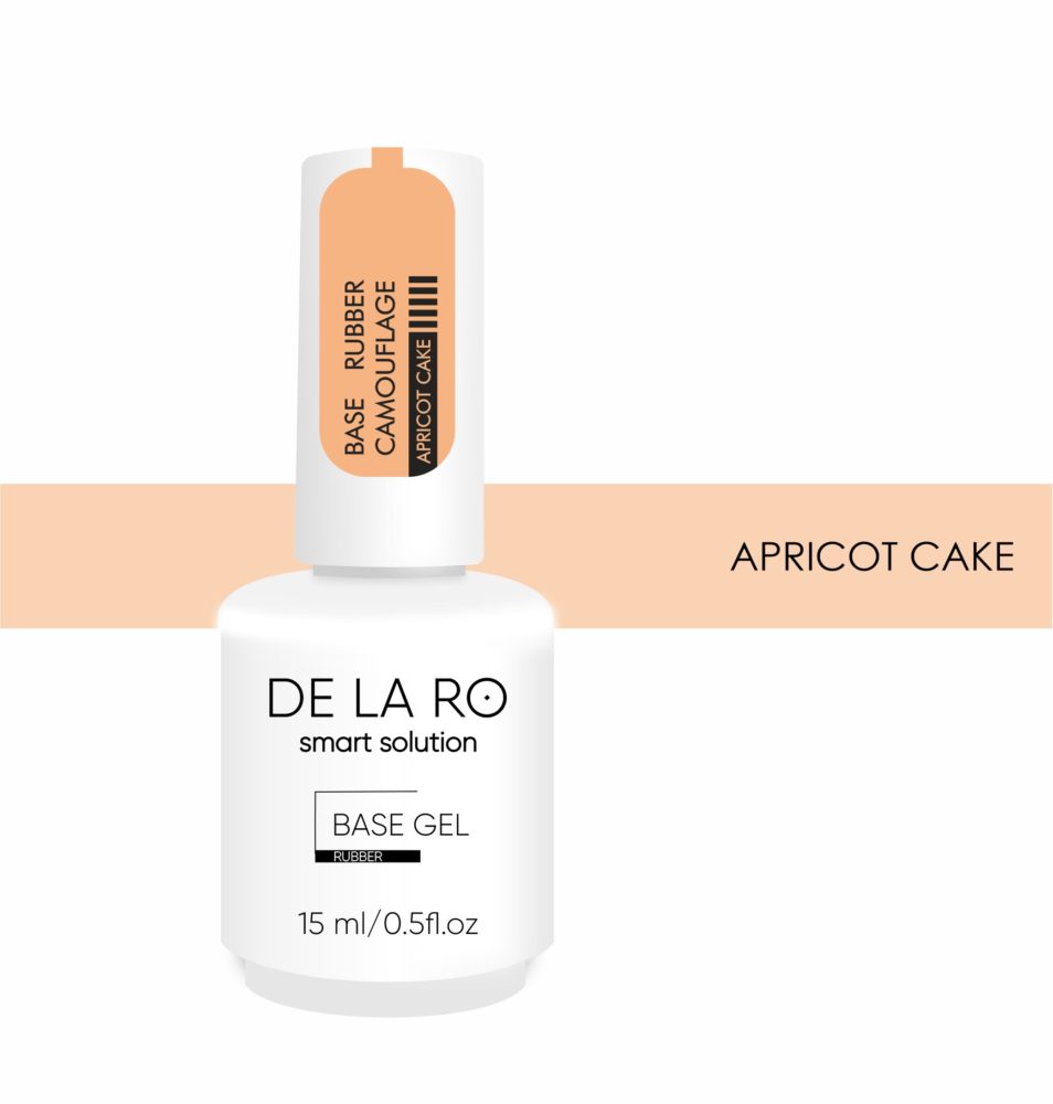 BASE Rubber Camouflage Apricot Cake (medium viscosity) - 15ml DE LA RO - More than nail store