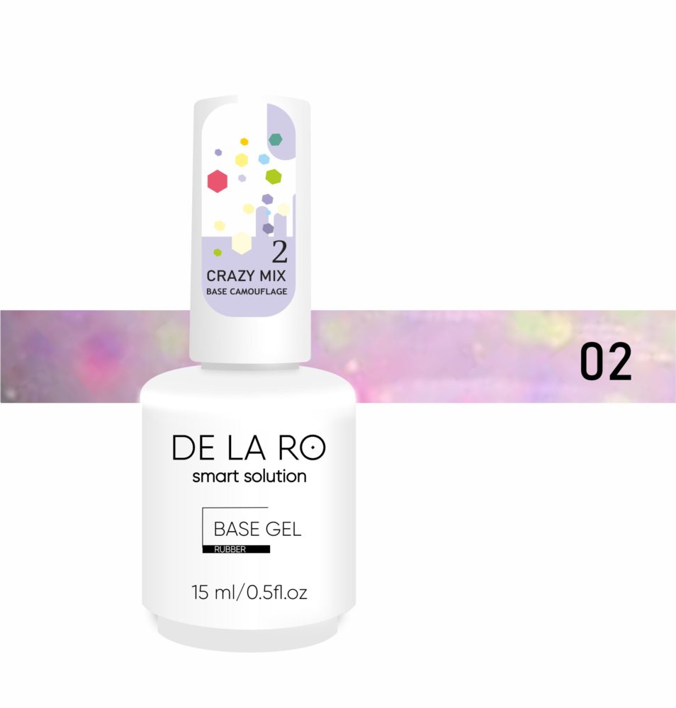 BASE Rubber Crazy Mix 02 (medium viscosity) - 15ml DE LA RO - More than nail store