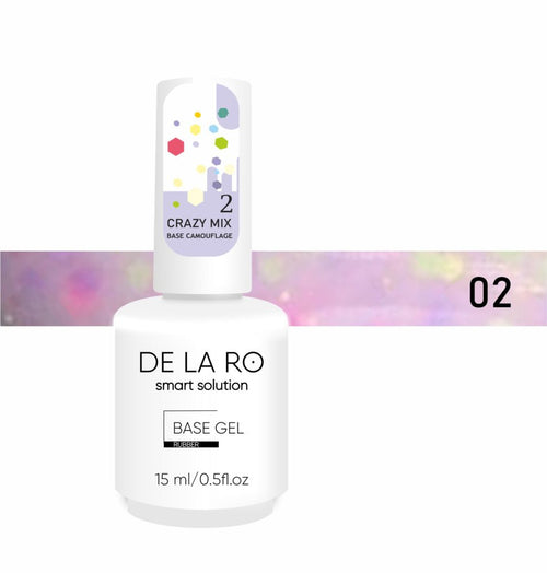 BASE Rubber Crazy Mix 02 (medium viscosity) - 15ml DE LA RO - More than nail store