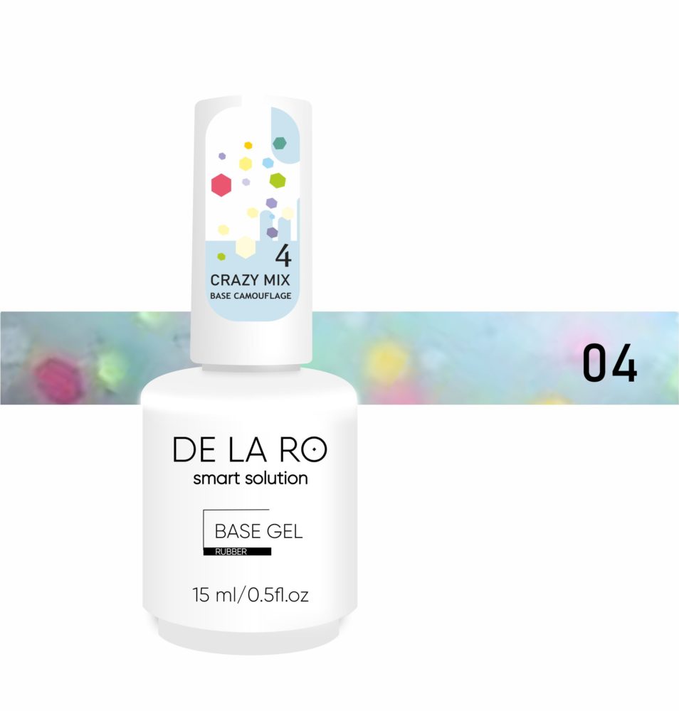 BASE Rubber Crazy Mix 04 (medium viscosity) - 15ml DE LA RO - More than nail store