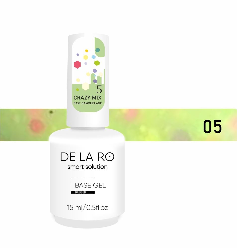 BASE Rubber Crazy Mix 06 (medium viscosity) - 15ml DE LA RO - More than nail store
