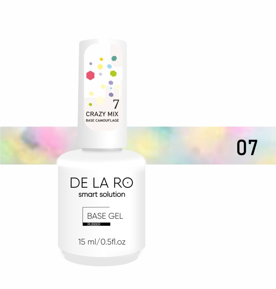 BASE Rubber Crazy Mix 07 (medium viscosity) - 15ml DE LA RO - More than nail store