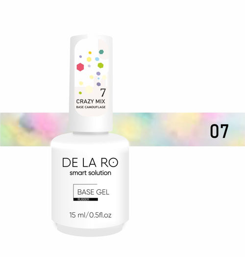 BASE Rubber Crazy Mix 07 (medium viscosity) - 15ml DE LA RO - More than nail store