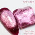 Frozen 014 DE LA RO - swatch cat eye rosa malva