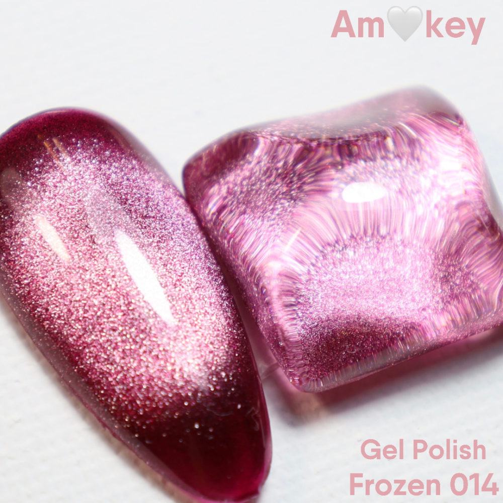 Frozen 014 DE LA RO - swatch cat eye rosa malva