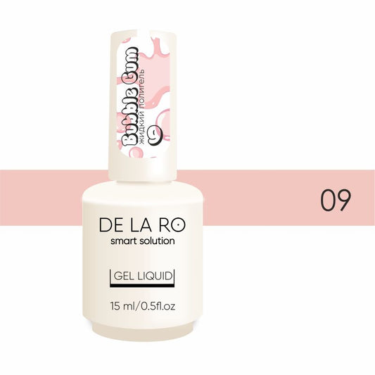 DE LA RO Polygel líquido 15 ml, Bubble Gum 09