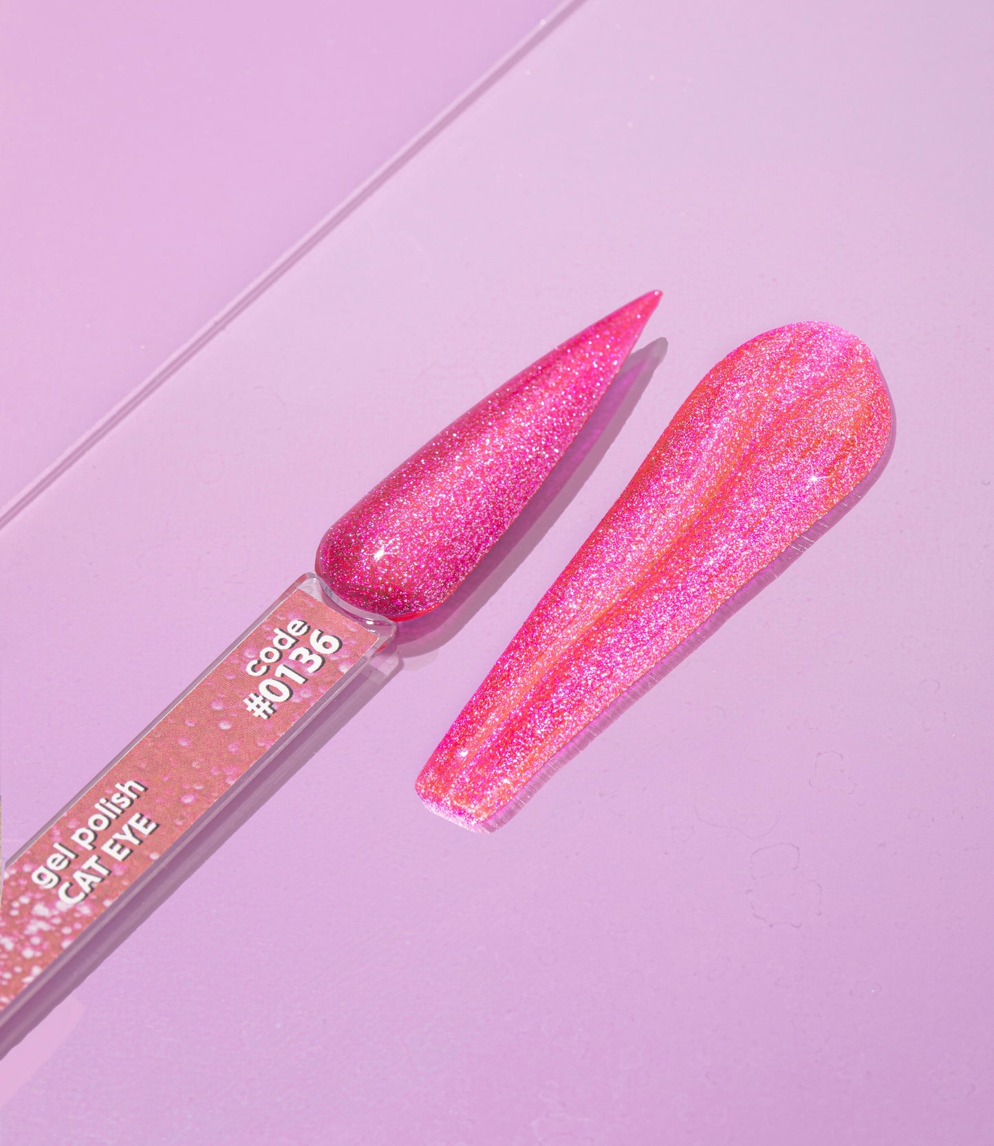 COLOR GEL POLISH "DNKa", 12 ml #0136 CAT EYE