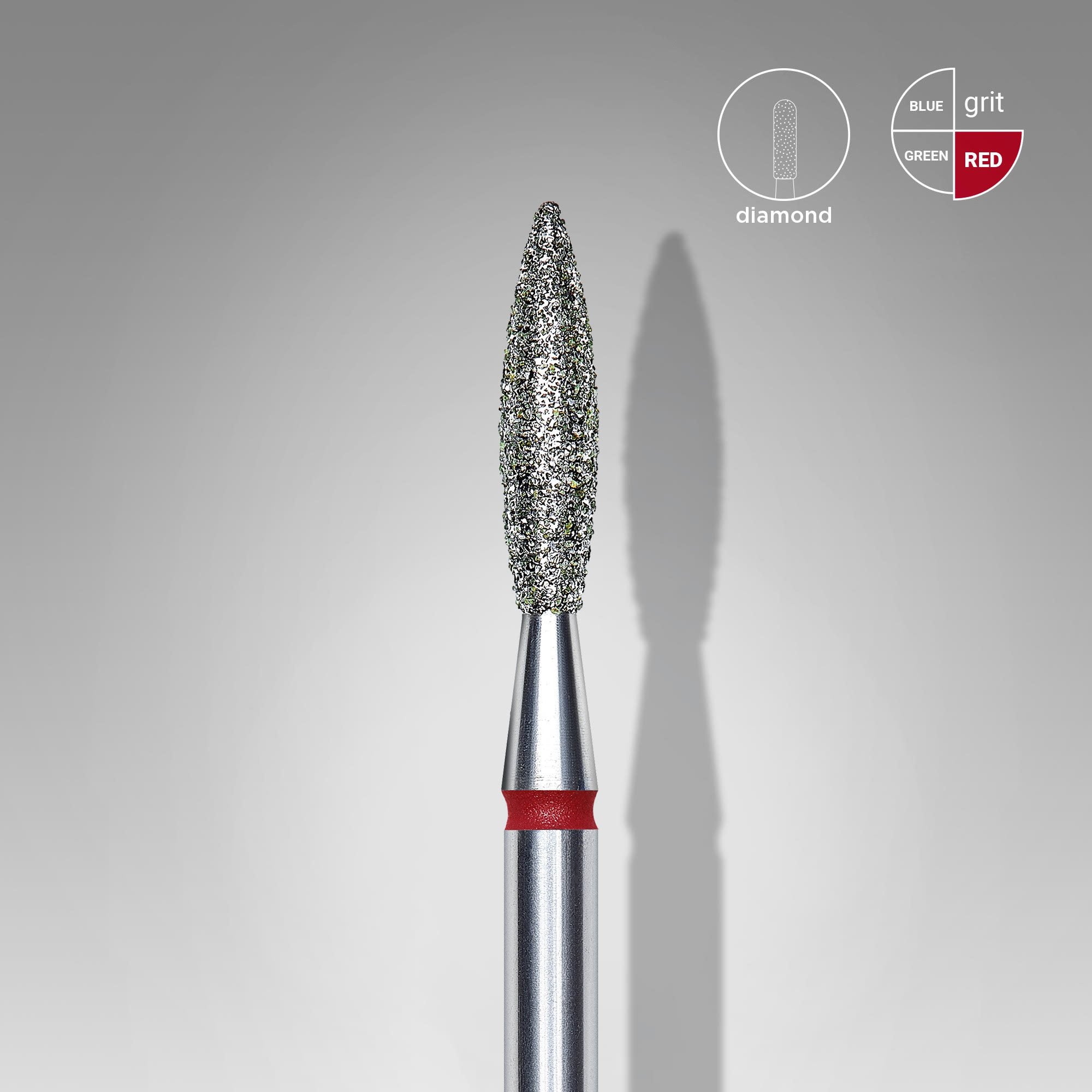 Fresa Diamantada Tipo Llama Roja EXPERT, Diámetro De La Cabeza: 2,3 Mm / Parte De Trabajo: 10 Mm - More than nail store