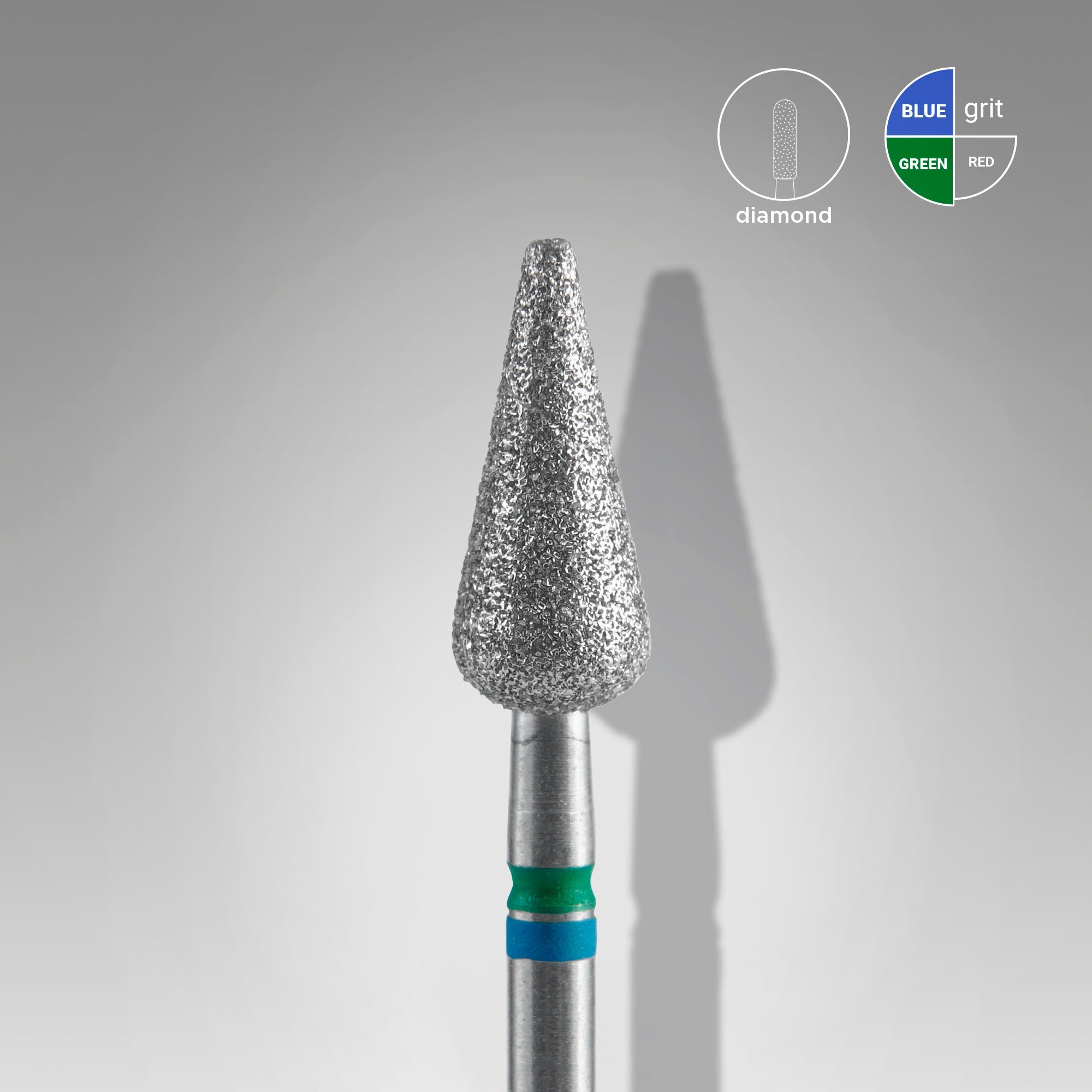 Broca De Diamante Para Clavos DUO Puntiaguda Pera Azul-Verde EXPERT Diámetro De La Cabeza 5 Mm / Pieza De Trabajo 12 Mm - More than nail store