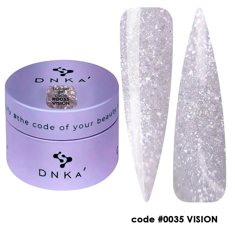Builder Gel DNKa #0035 Vision 30 ml — Gel de Construcción con Shimmer