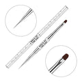 NAILSOFTHEDAY Pincel Brush 2 en 1 Liner y Oval 11mm - diseño nail art profesional