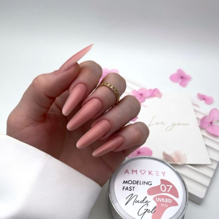 Gel modelador monofásico Fast Nude Gel 07 – 30g AMOKEY - More than nail store