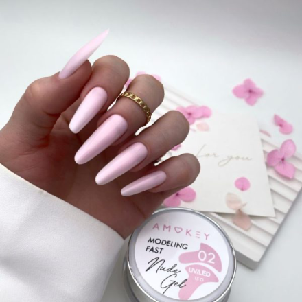 Gel modelador monofásico Fast Nude Gel 02 – 30g AMOKEY - More than nail store