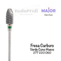 Fresa de Carburo Verde Cono Huevo 277 - More than nail store