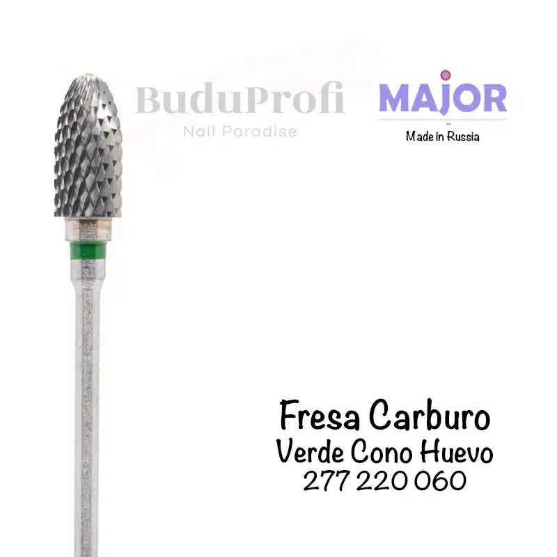 Fresa de Carburo Verde Cono Huevo 277 - More than nail store