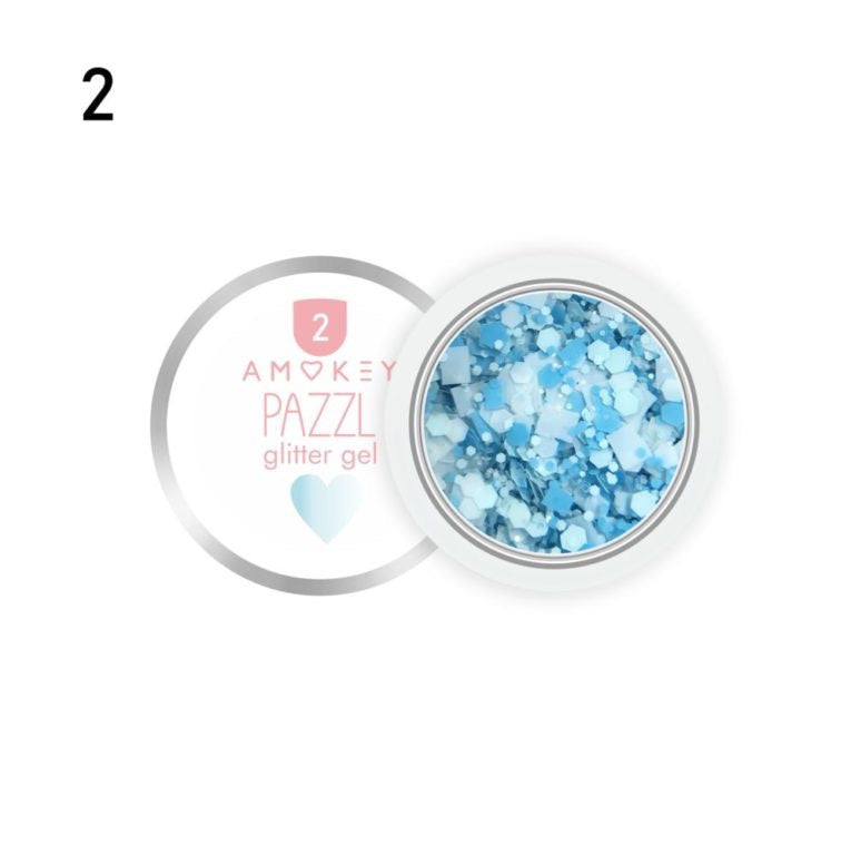 GLITTER GEL  PAZZL 02 - AMOKEY - More than nail store