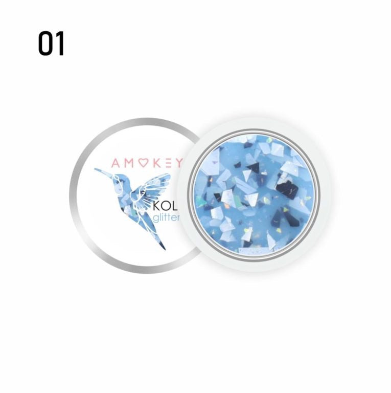 GLITTER GEL  KOLIBRI 01 - AMOKEY - More than nail store
